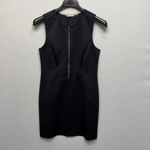 Theory Women Sleeveless Zip Front Mini Dress Size 12 Black D094 -17